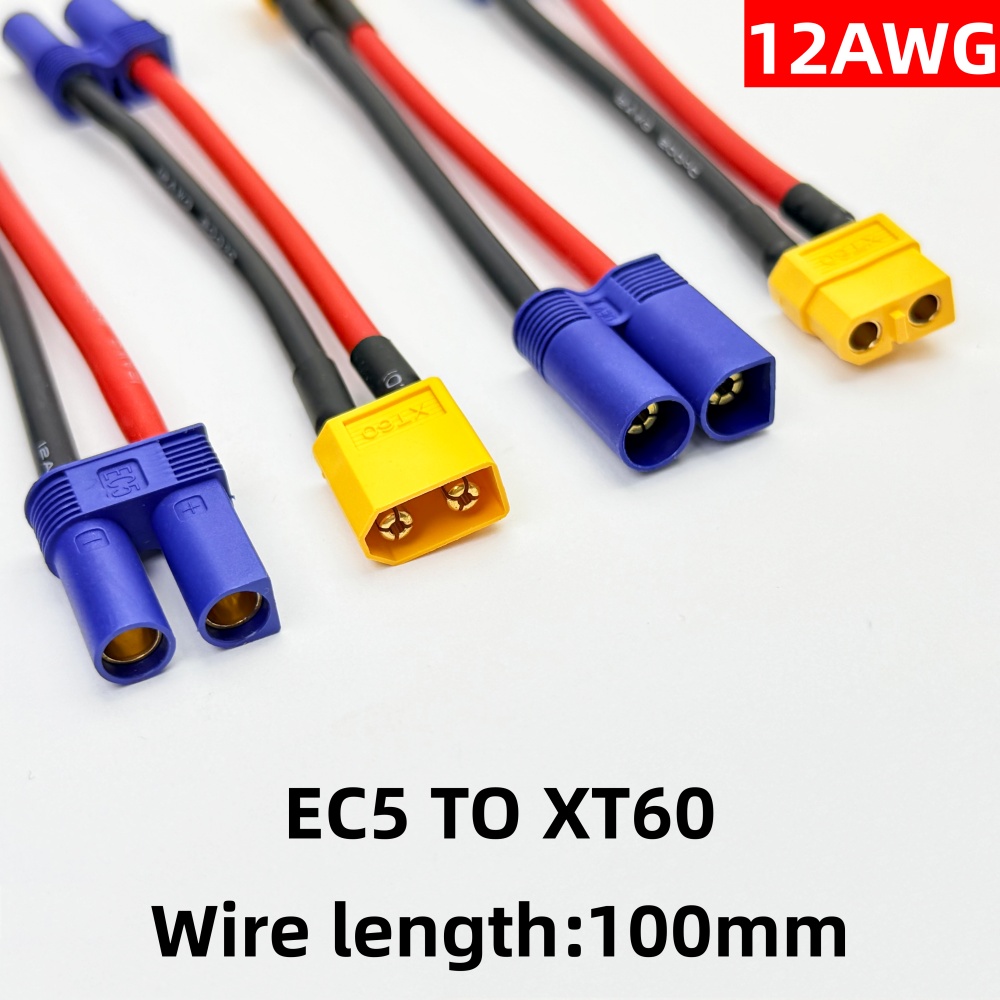 Model Kit Eva - Cabo Conector XT60 Fêmea para EC5