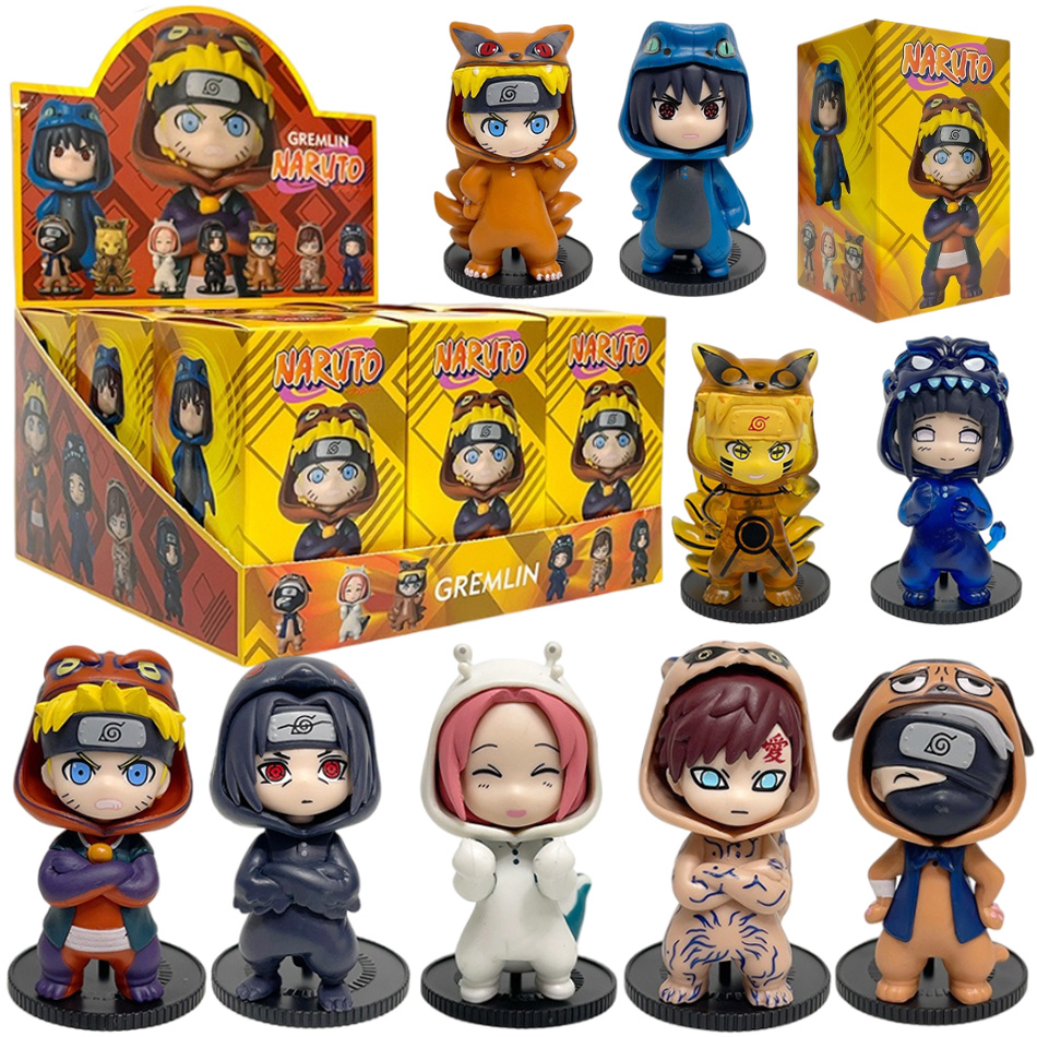 Model Kit Naruto - Anime 8cm naruto 9 pçs conjunto