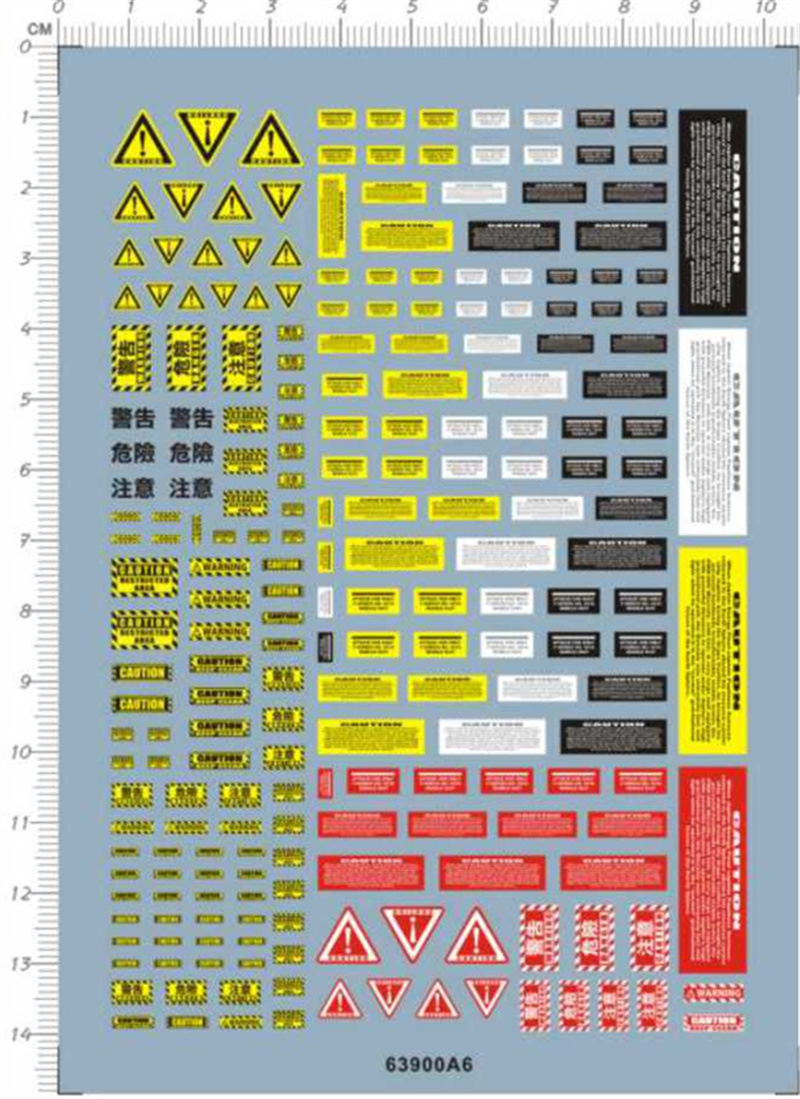 Advertência, Cuidado, Perigo:  - Model Kit Water Decal avaliação e preço
