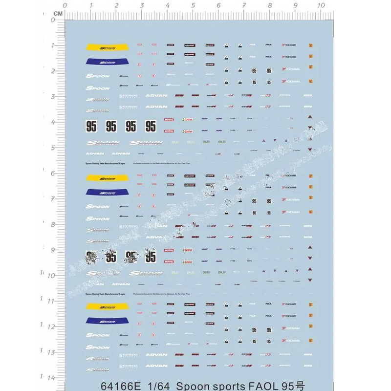 1/64 colher esportiva Faol 95  - Model Kit Water Decal avaliação e preço