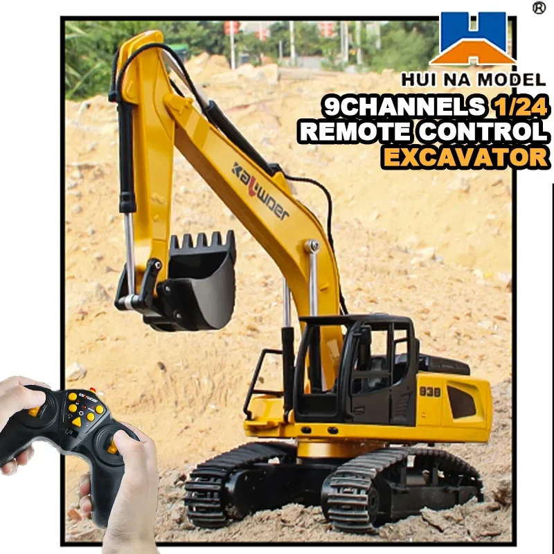 Huina rc escavadeira 1/24 9ch  - Model Kit Excavator avaliação e preço