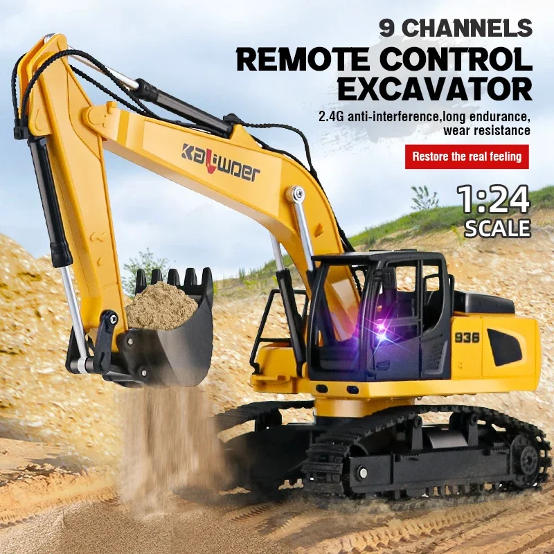 Huina rc escavadeira 1/24 9ch  - Model Kit Excavator avaliação e preço