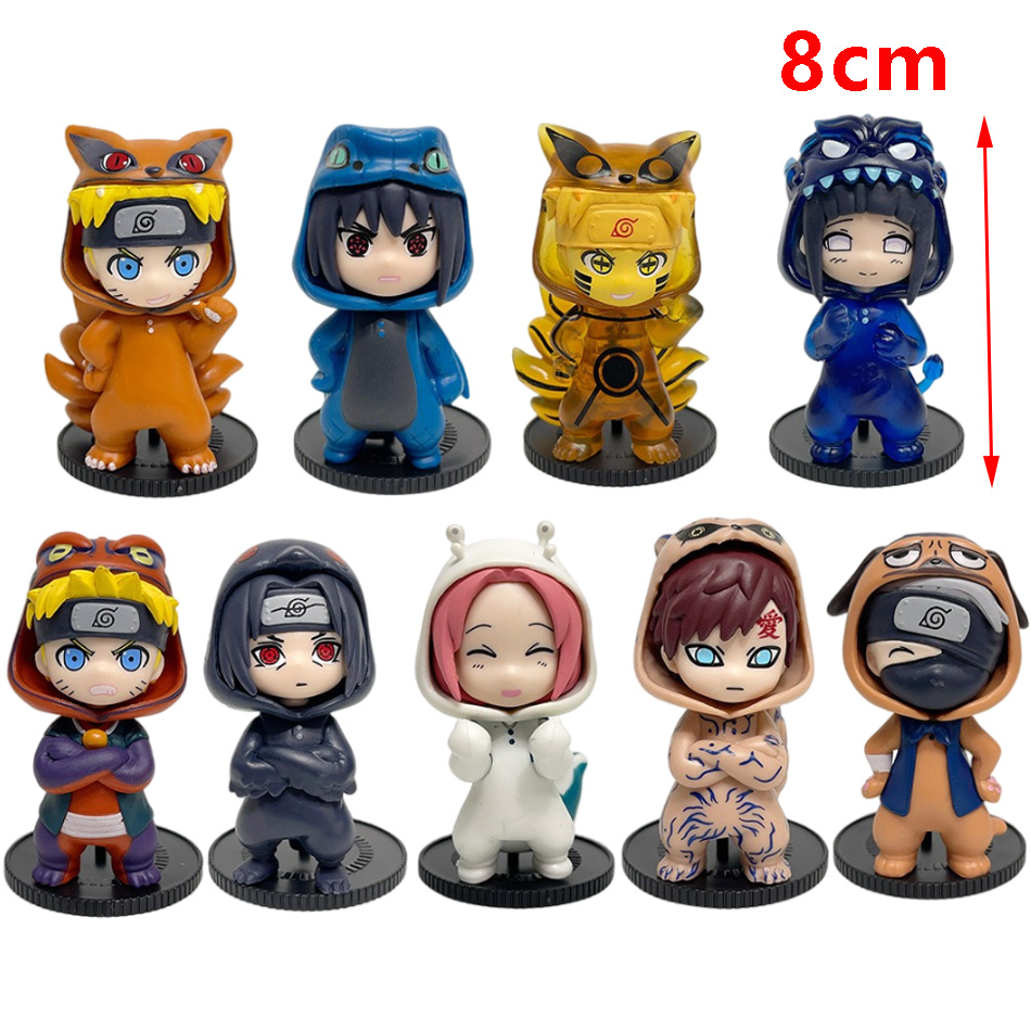 Anime 8cm naruto 9 pçs conjunt - Model Kit Naruto avaliação e preço